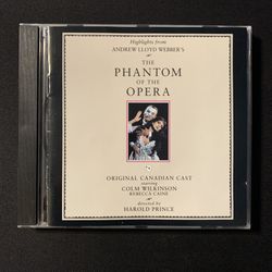 CD Phantom Of the Opera Highlights (1990) Canadian cast Colm Wilkinson
