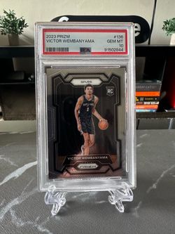 🔥 Victor Wembanyama 2023 Panini Prizm Rookie Card #136 PSA 10 Gem Mint 🔥