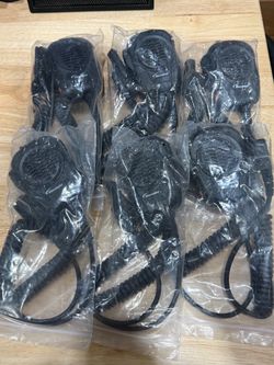 (Lot of 6) Waveband WX-8012-M-P03 Military Speaker Mic — Motorola XTS 1500/2500/3000/5000