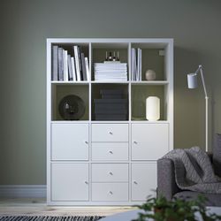 Ikea  KALLAX shelfing unit with 6 inserts