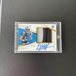 DJ MOORE 2018 IMMACULATE COLLECTION PREMIUM PATCH RC AUTO /99 SP BEARS PANTHERS