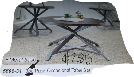 3 PEICE COFFEE TABLE SET NEW