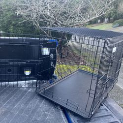 Large Medium Dog Kennel Crate Collapsible in Good Condition 36” L by W 22” H “24