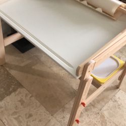 Art Desk For Kids With Boxes For Colors And Paper Roll