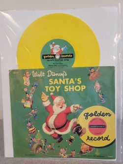 Vintage Christmas Walt Disney Santa's Toy Shop Record 