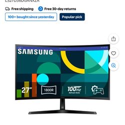 Samsung 27" Essential S3 (S36GD) FHD 100Hz Curved Monitor - LS27D36DGANXZA