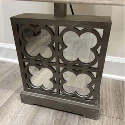 Distressed Wood/Mirror Lamp (Base Only) 