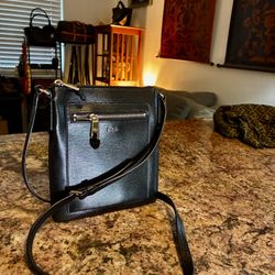 Lauren Ralph Lauren Black Leather Crossbody