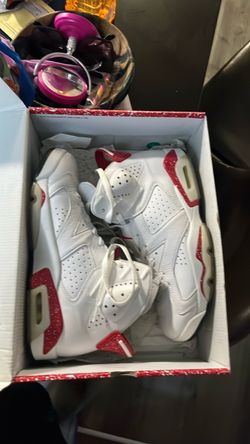 Air Jordan 6 White Red Sneakers