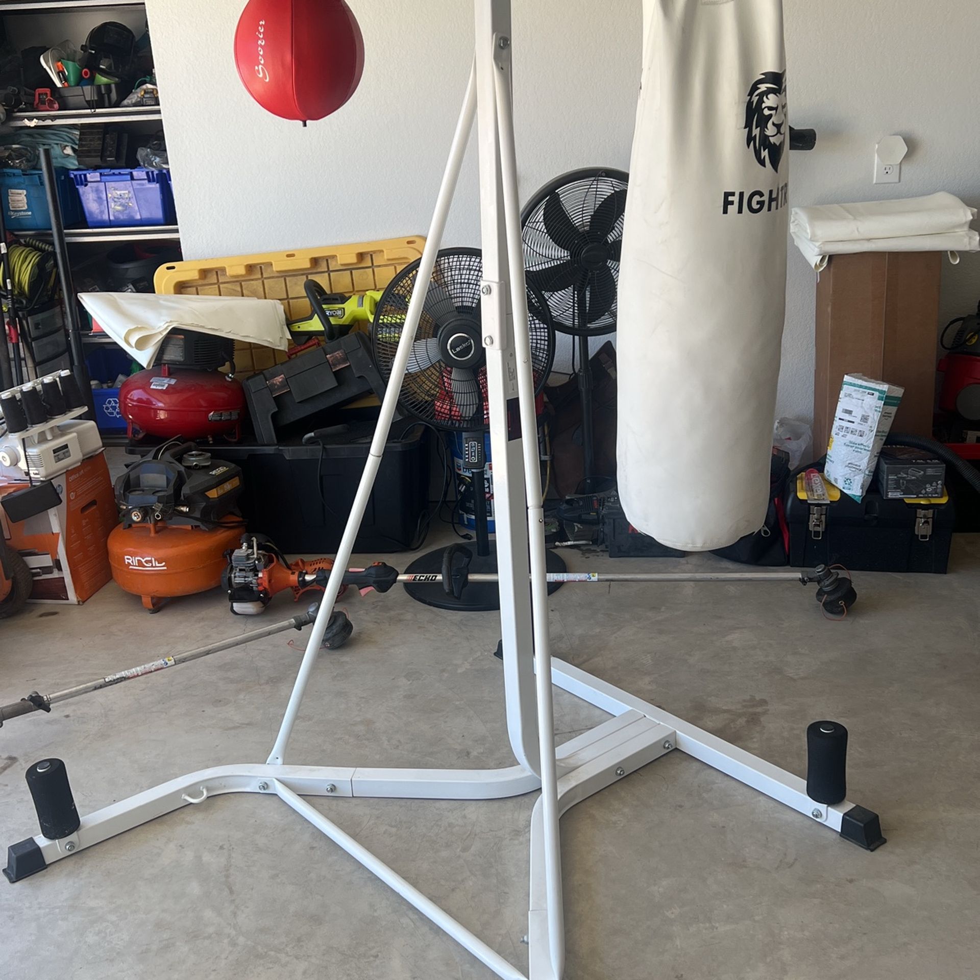 Punching Bag Tower Plus Speed Bag N Heavy Bag