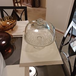 Glass Cake Stand With Dome