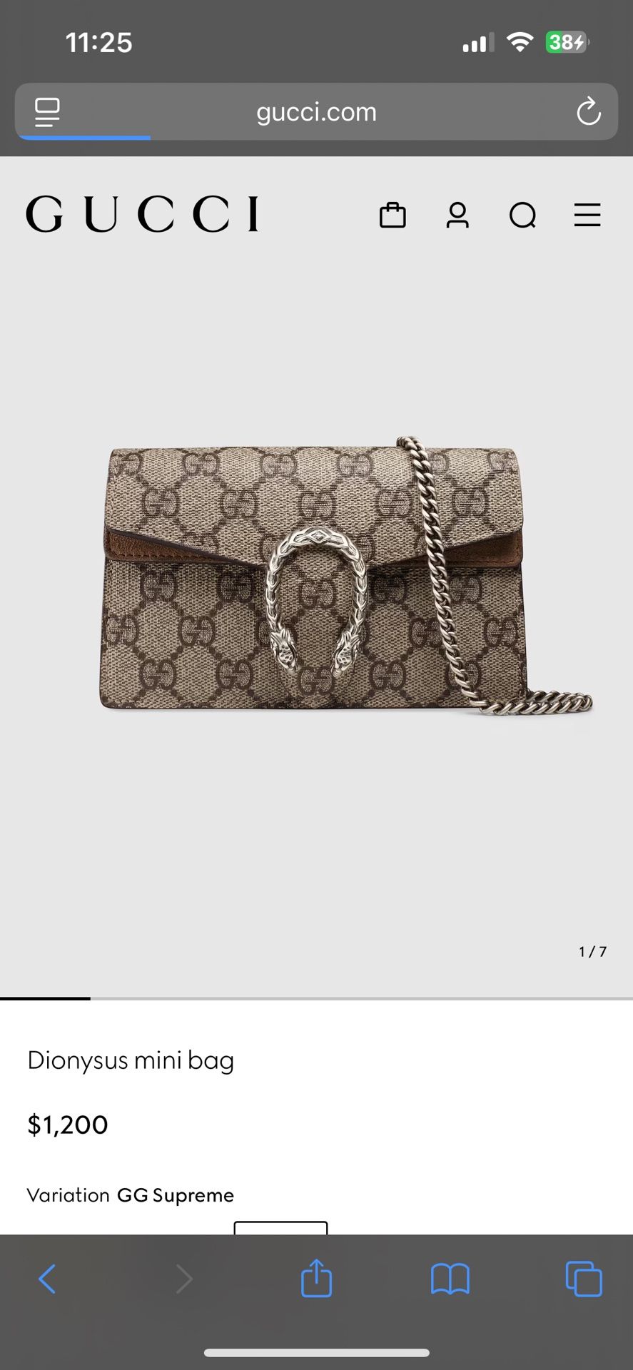 Gucci Dionysus Mini Bag