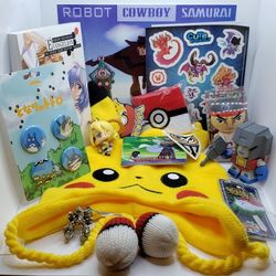 Anime item lot ... Pikachu Beanie (new), Totoro, Street fighter, Transformers, Pokemon,  Dragon Ball, and more 