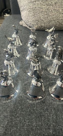Set Of 12 Songbird Bells From Danbury Mint