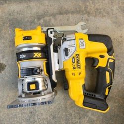 Dewalt 20v Jigsaw And Router Brushless XR With Variable Speed Brand New Tools Only 