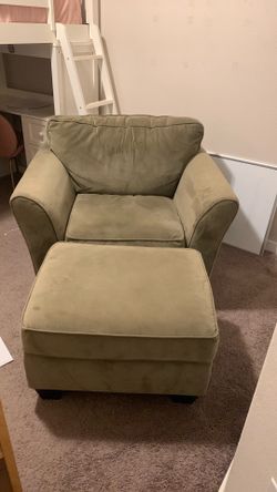 Couch with foot stool