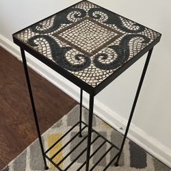 Metal and tile side table - $50