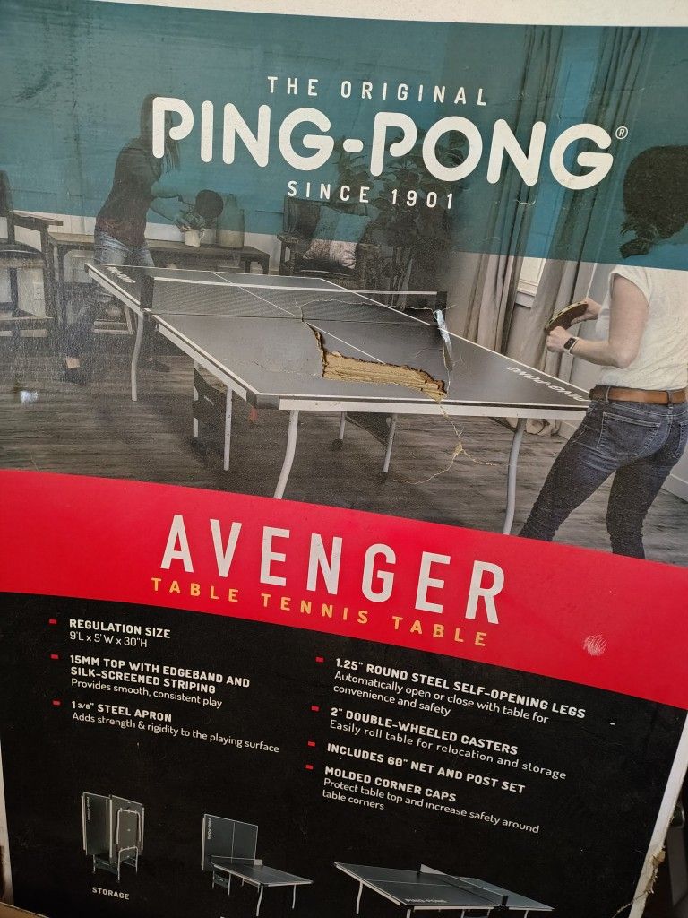 Brand New -The Ping Pong. Avenger Table Tennis Table.