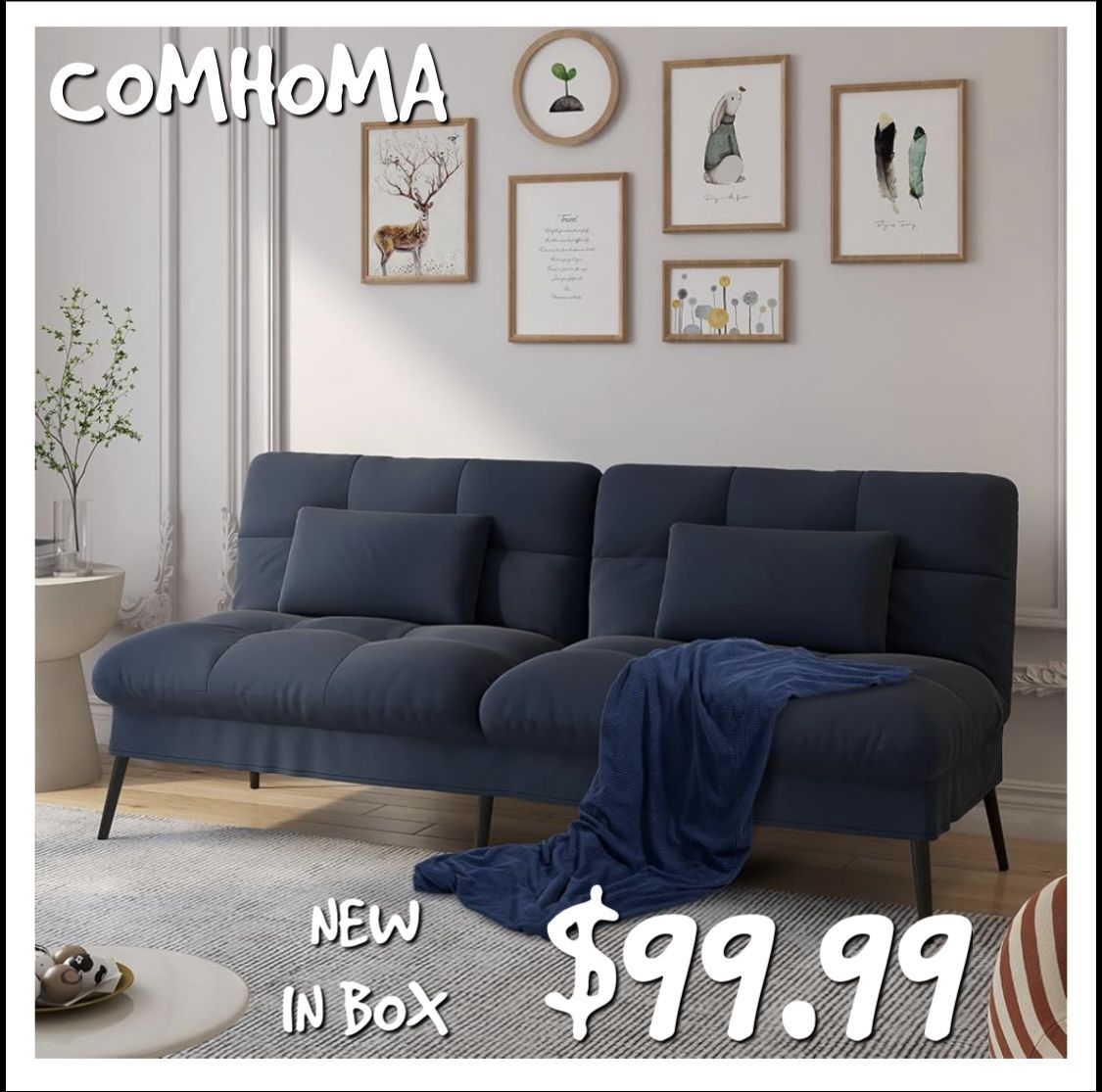 COMHOMA FUTON SOFA BED NEW