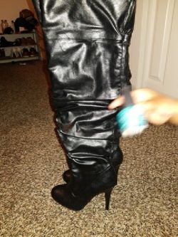 Tall black boots size 7 1/2
