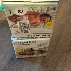 2 Pack Of Honest 78 Count Size 1 Diapers 