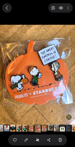 Peanuts Starbucks The Great Pumpkin Coming Pin