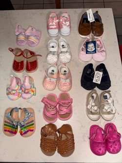 29 pair Newborn girl shoes and 50 socks