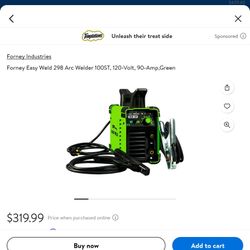 Forney Easy Weld 298 Arc Welder 100ST, 120-Volt, 90-Amp,Green