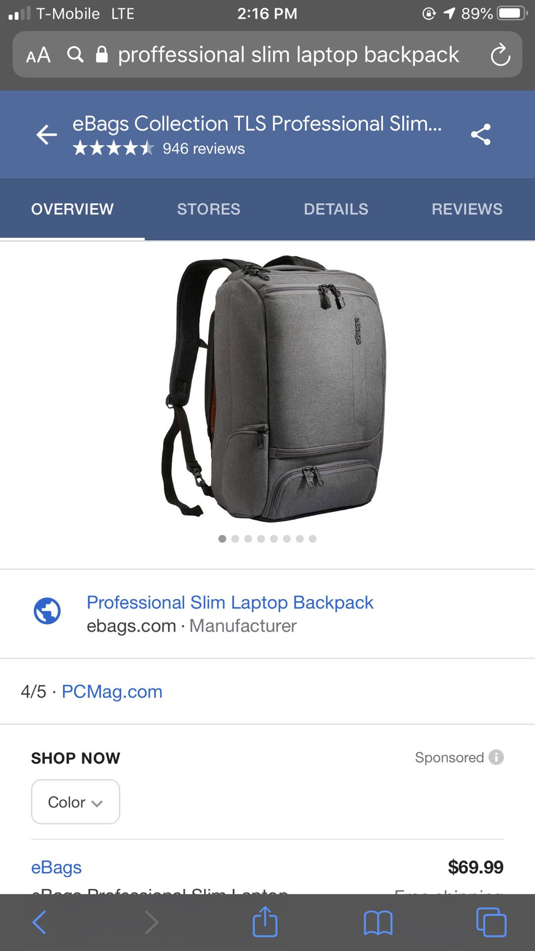 Professional slim laptop backpack new