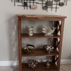 Wood Bookcase / Shelf ( Decorations Not Included)