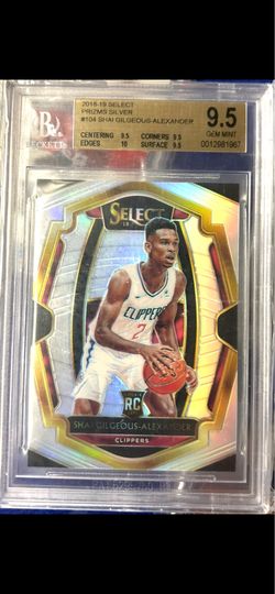 2018-19 Select Shai Gilgeous Alexander SGA rookie RC Silver Prizm Premier #104 BGS 9.5