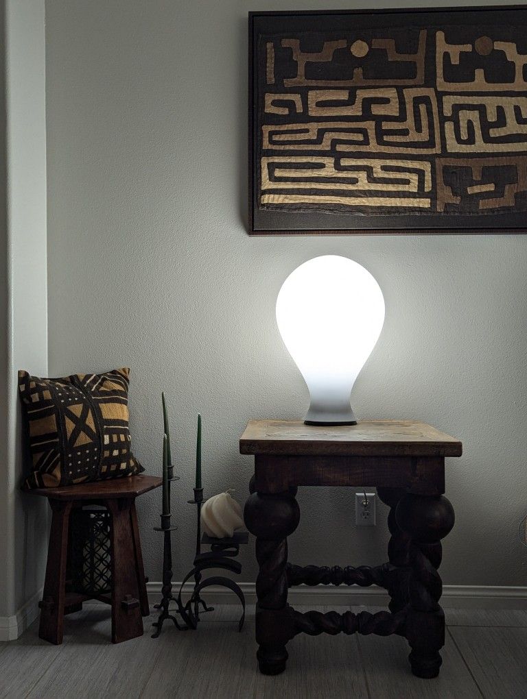 Italian Modernist Bulb Shaped Table Lamp by Milan