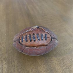 Mini Vintage-Style Football Paperweight – Rustic Decor