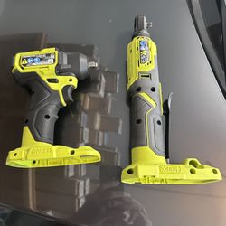 Ryobi 3/8 Impact Wrench And 3/8 Ratchet