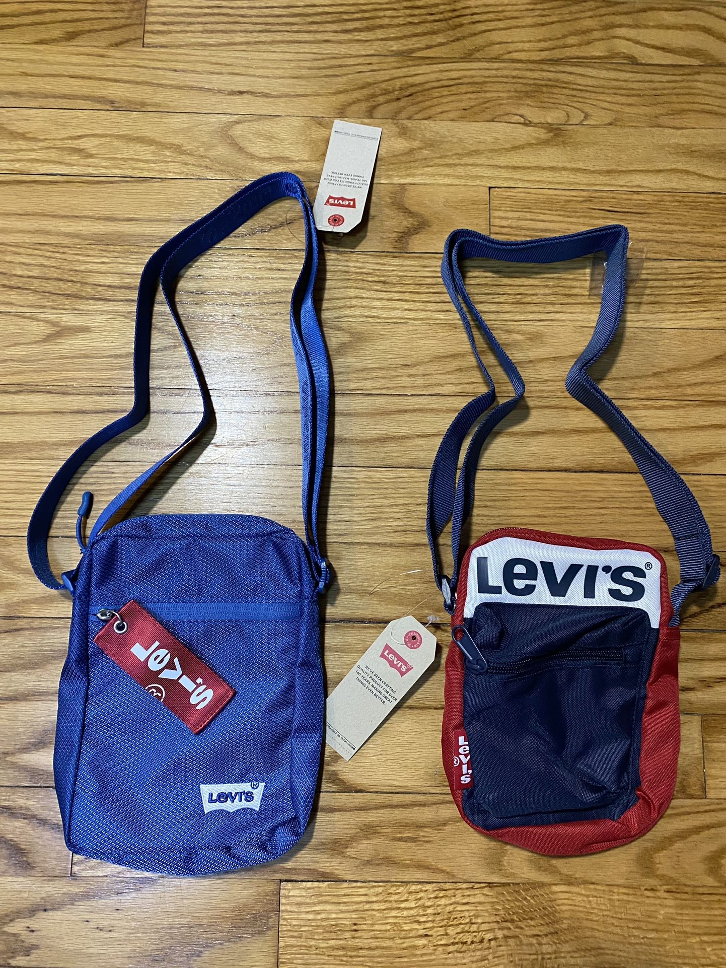 Lot Of 2 Levi’s Crossbody festival bags Blue And Red, White And Blue New!