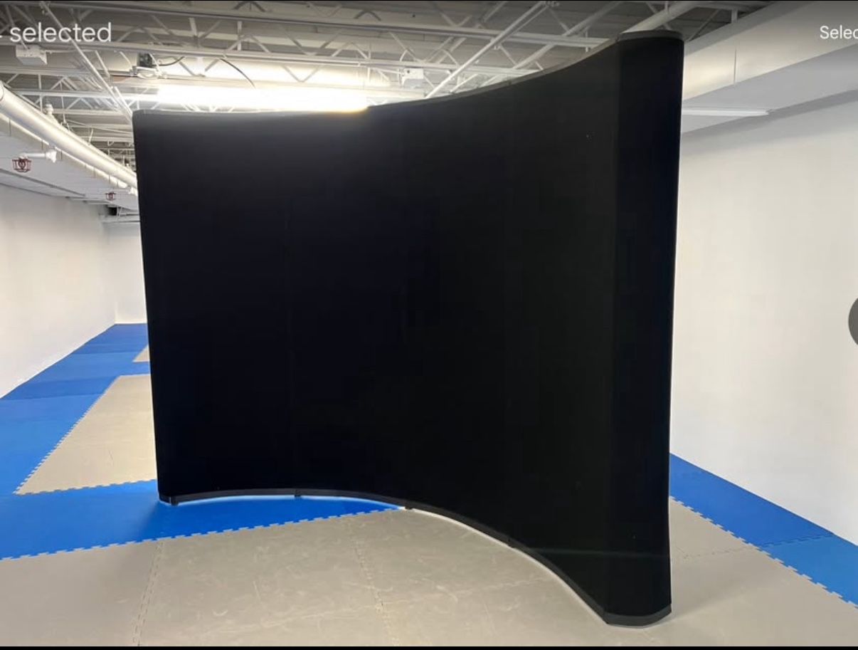 Impact Displays 10’ Curved Pop-Up Trade Show Booth – w/ Case & Lights