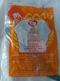 McDonald's Ty Beanie Baby Sting the Ray #15