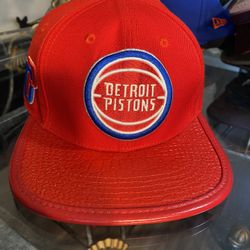 Detroit Pistons Pro Standard Snap Back Red Hat Authentic Merchandise