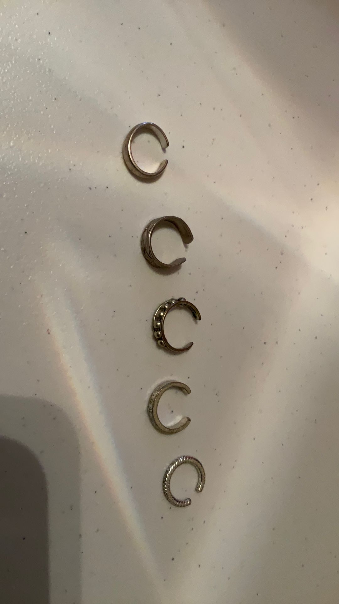 5 Piece Toe Rings