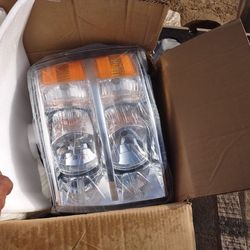 2007-2014 Chevy Silverado 1(contact info removed) 3500 Chrome Headlights Headlamp Assembly Pair