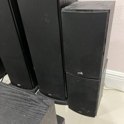 Polk 5 piece Speaker Systems Home theater For Sale!! 