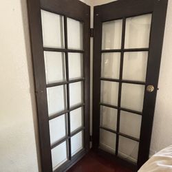 Free DIY Room Divider From Glass Doors 