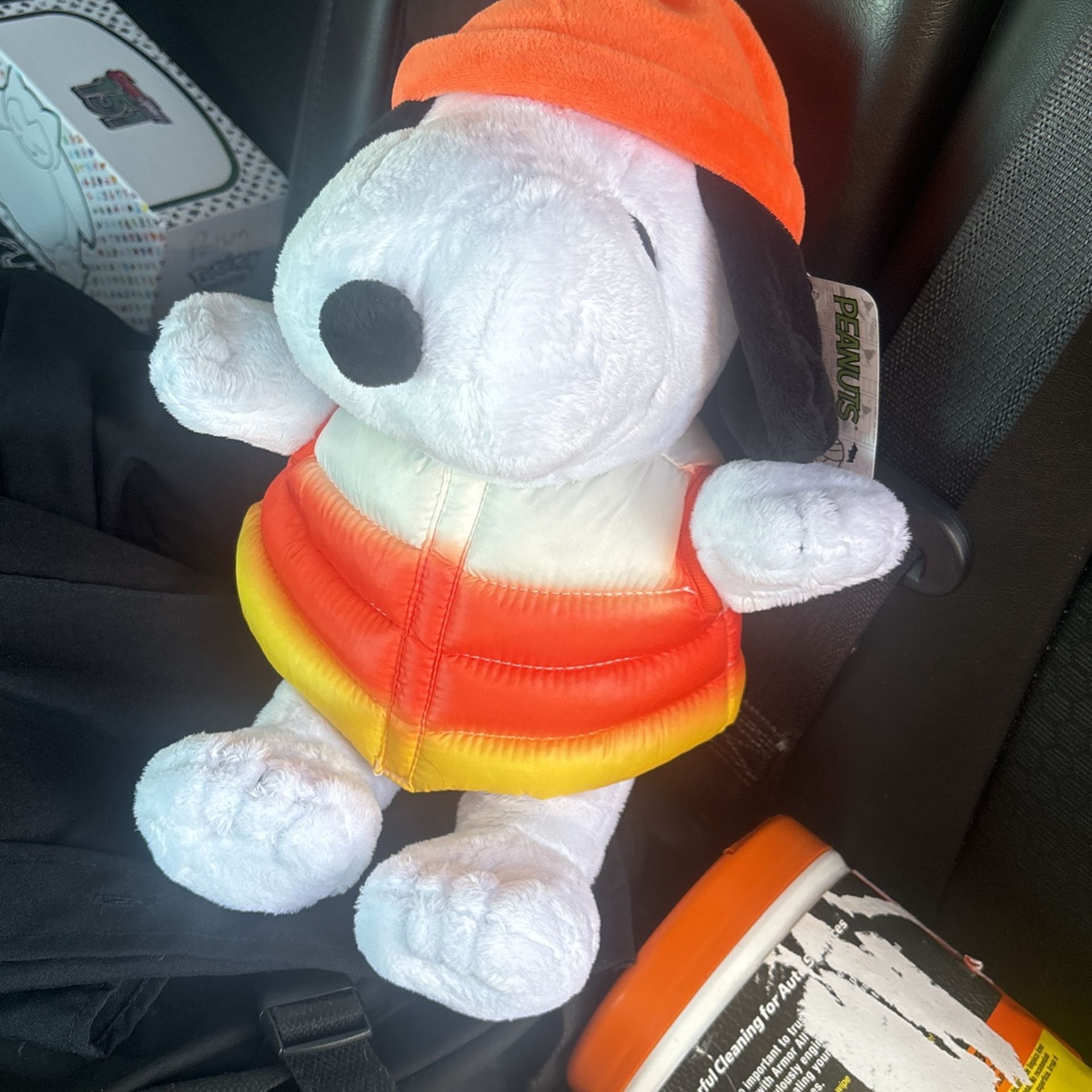 2024 halloween snoopy orange puffer jacket