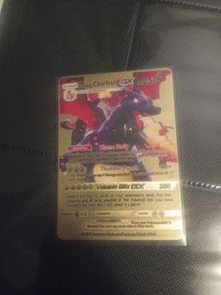 Custom Gold Foil Shining Charizard GX Pokémon Card - Novelty / Collectible Replica