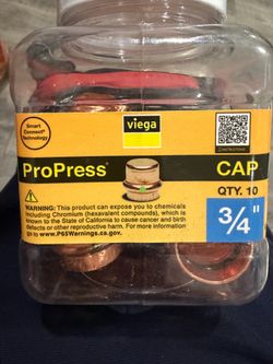 VIEGA-PROPRESS 3/4 CAP. QUANTITY-10PACK.