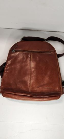 Jack Georges Convertible Backpack Crossbody Bag Honey Brown Leather