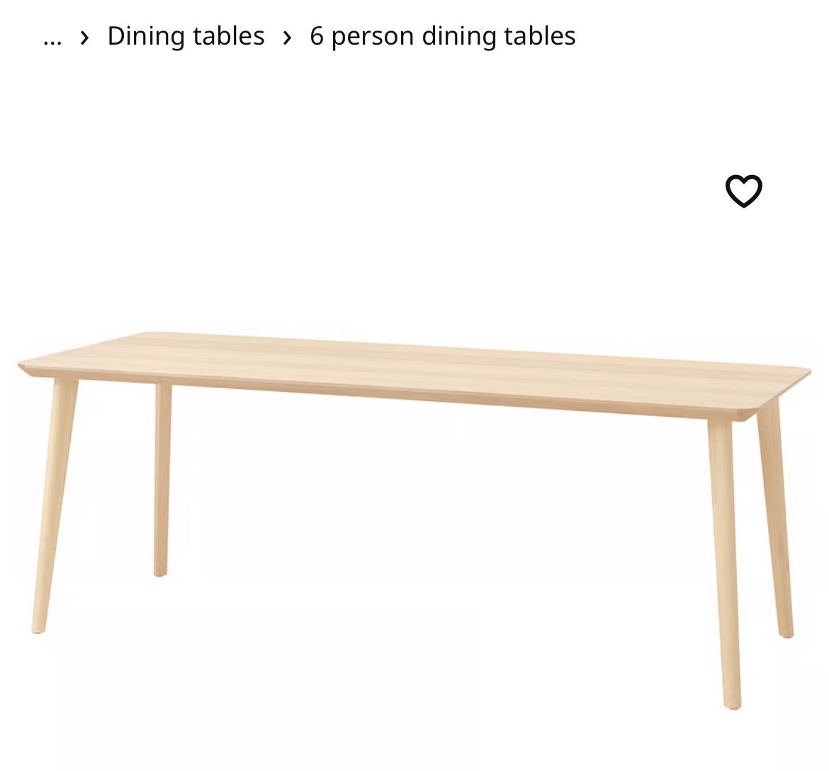 Long 78” Lisabo dining table
