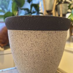 2-Tone Desert Sand Planter, White/Stone Polypropylene (PP)