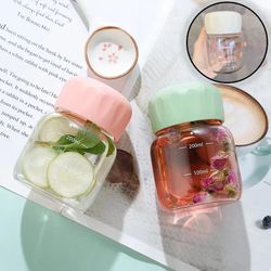 Mini Glass Bottle Cute Travel Storage Fat Cup