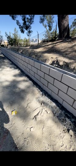 Extra Concrete Block Wall